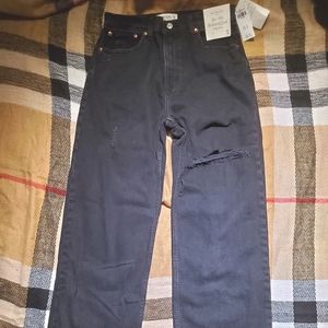 Abercrombie & Fitch Distressed High rise Mom Jeans
